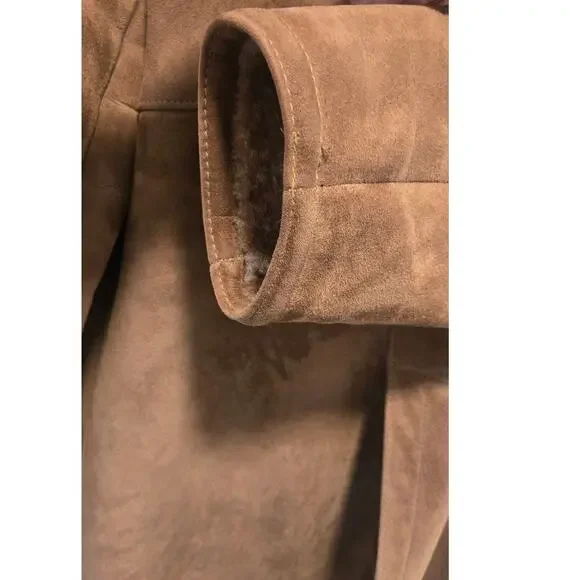 Sheepskin Shop Portland Sheepskin Coat Bone Buttons Vintage Size 40 - Picture 11 of 13